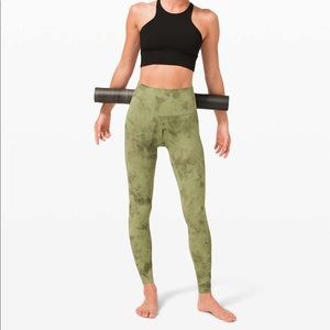 Lululemon Align Green Tie Dye Leggings